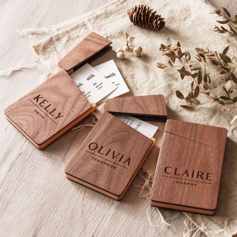 Woodworking Logos - Laser Engrave Personalize Text Black Walnut