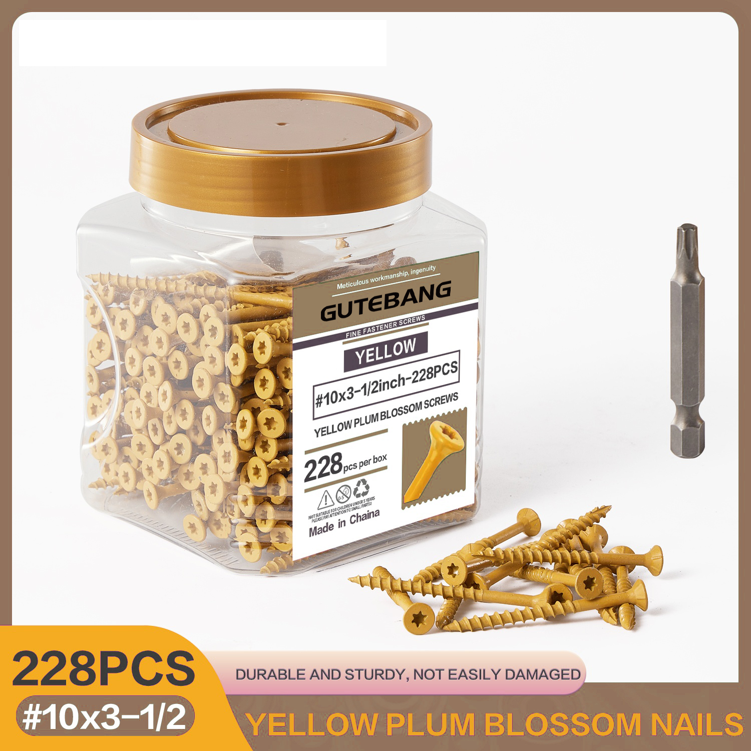Woodworking Epoxy - 228 deck screws, 10x3-1/2 inches, rust-resistant
