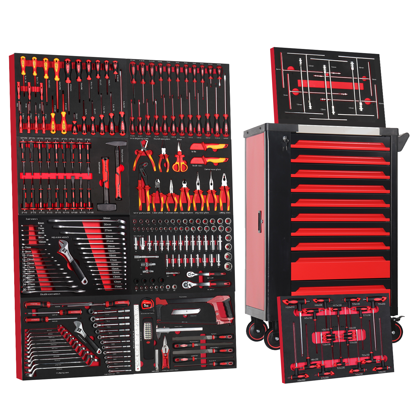 Woodworking Garage - ej-Heavy Duty 10 Drawers Metal Tool
