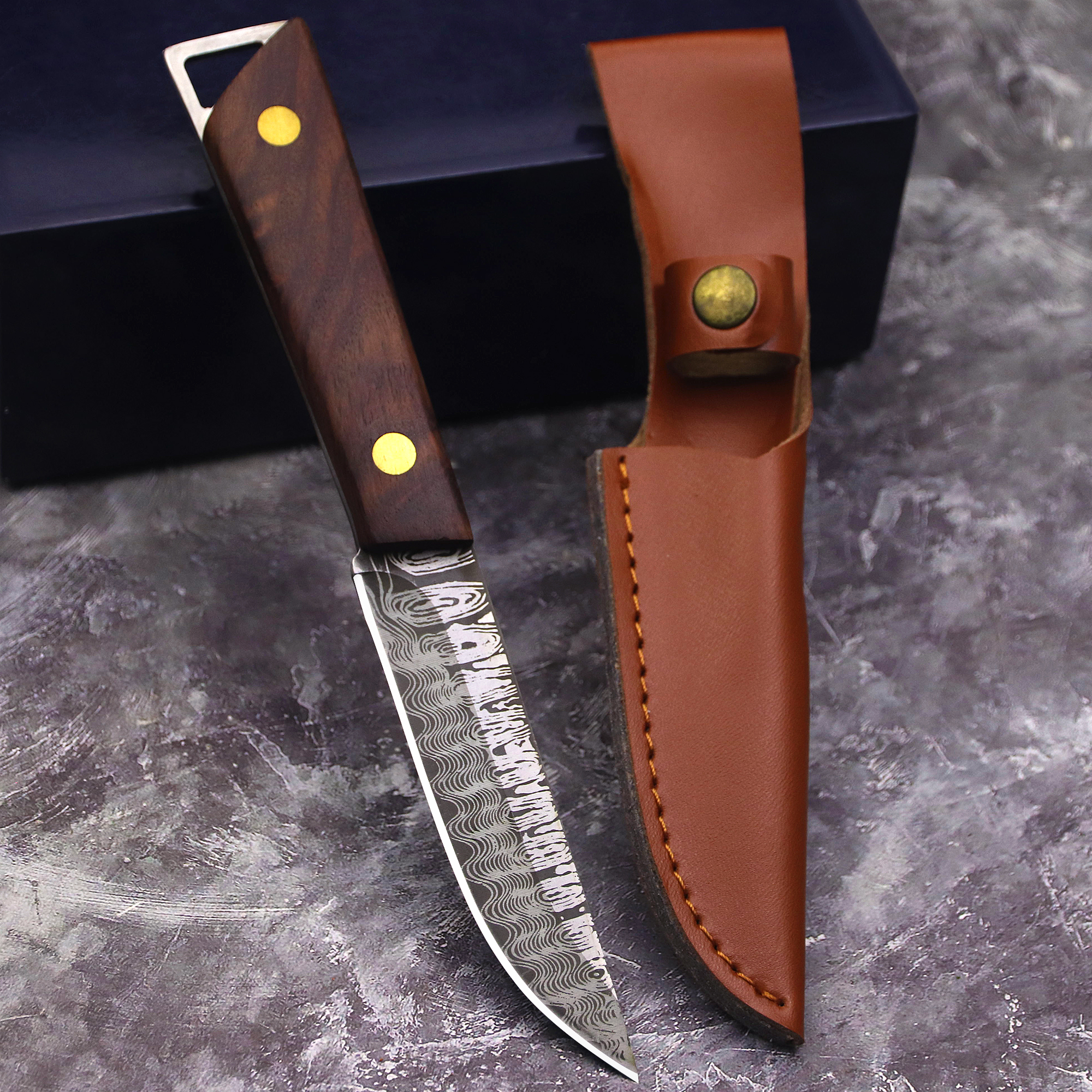 Woodworking Usa - WPKOPYA USA 420C steel (Damascus pattern)