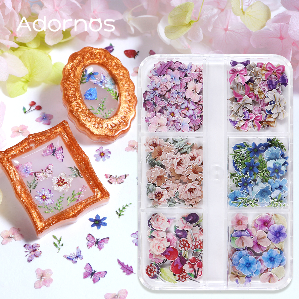 Woodworking Art - 180pcs/box Wood Pulp Flowers Chips Epoxy