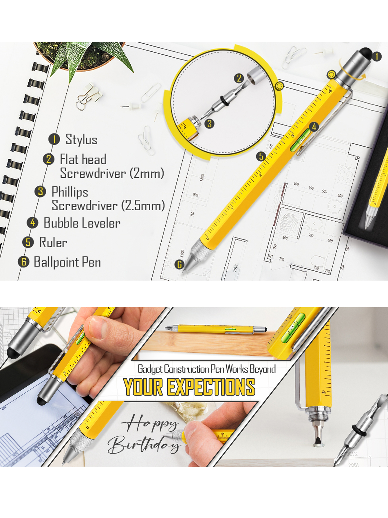 Men Multitool Pen Birthday Gif - Woodworking Gift Ideas avis et prix