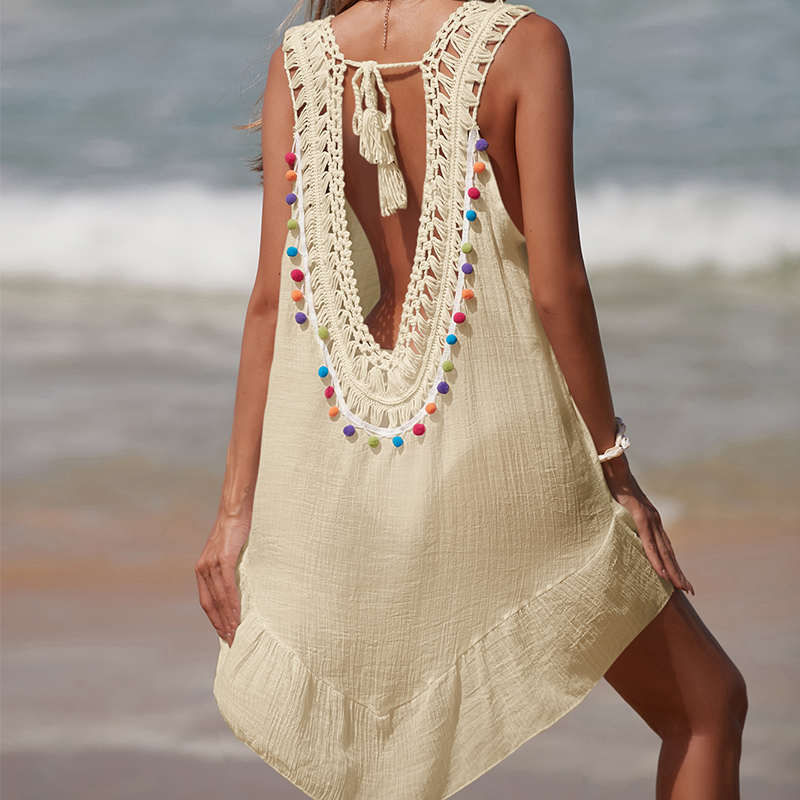 Women V-Neck Backless Hollow O - Woodworking Women avis et prix