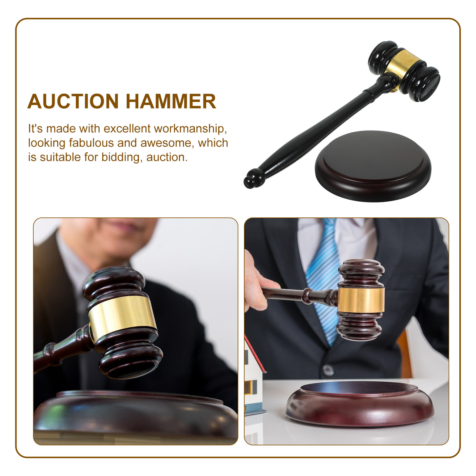 1Set Wooden Auction Gavel for  - Woodworking Auctions avis et prix