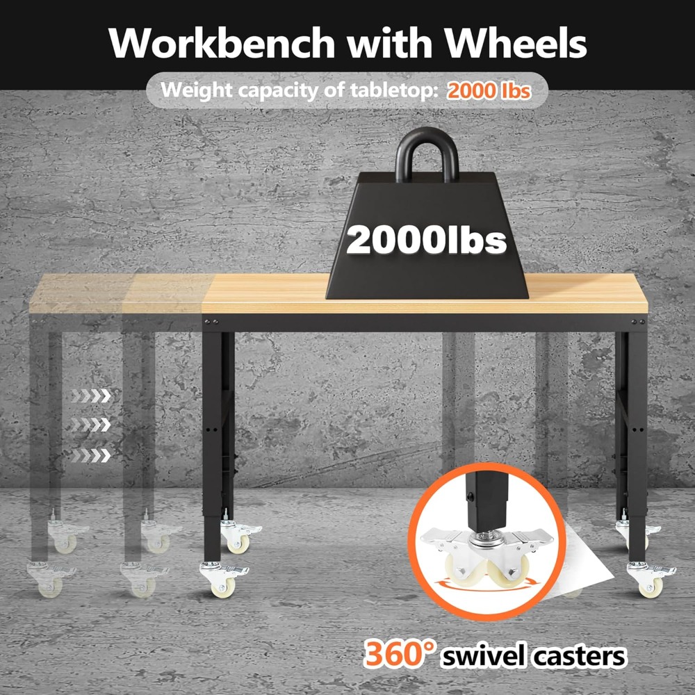 Adjustable Workbench, Heavy Du - Woodworking Garage avis et prix