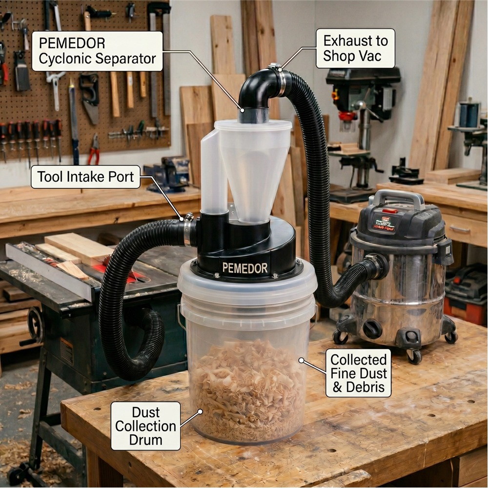 New Industrial Dual Cyclone Du - Woodworking Dust Collection avis et prix
