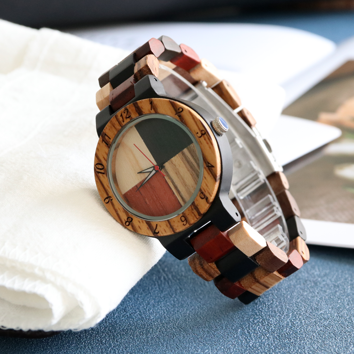 Women's Wooden Quartz Wristwat - Woodworking Women avis et prix