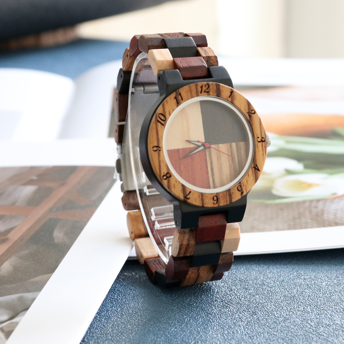 Women's Wooden Quartz Wristwat - Woodworking Women avis et prix