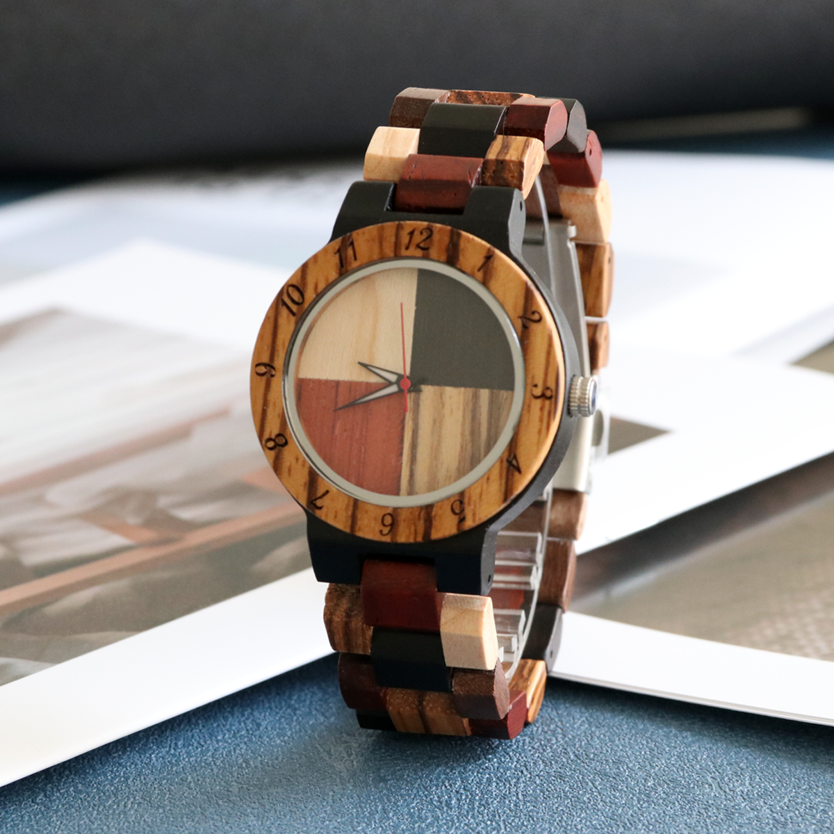 Women's Wooden Quartz Wristwat - Woodworking Women avis et prix