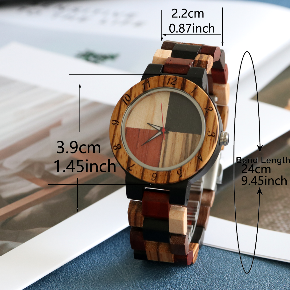 Women's Wooden Quartz Wristwat - Woodworking Women avis et prix