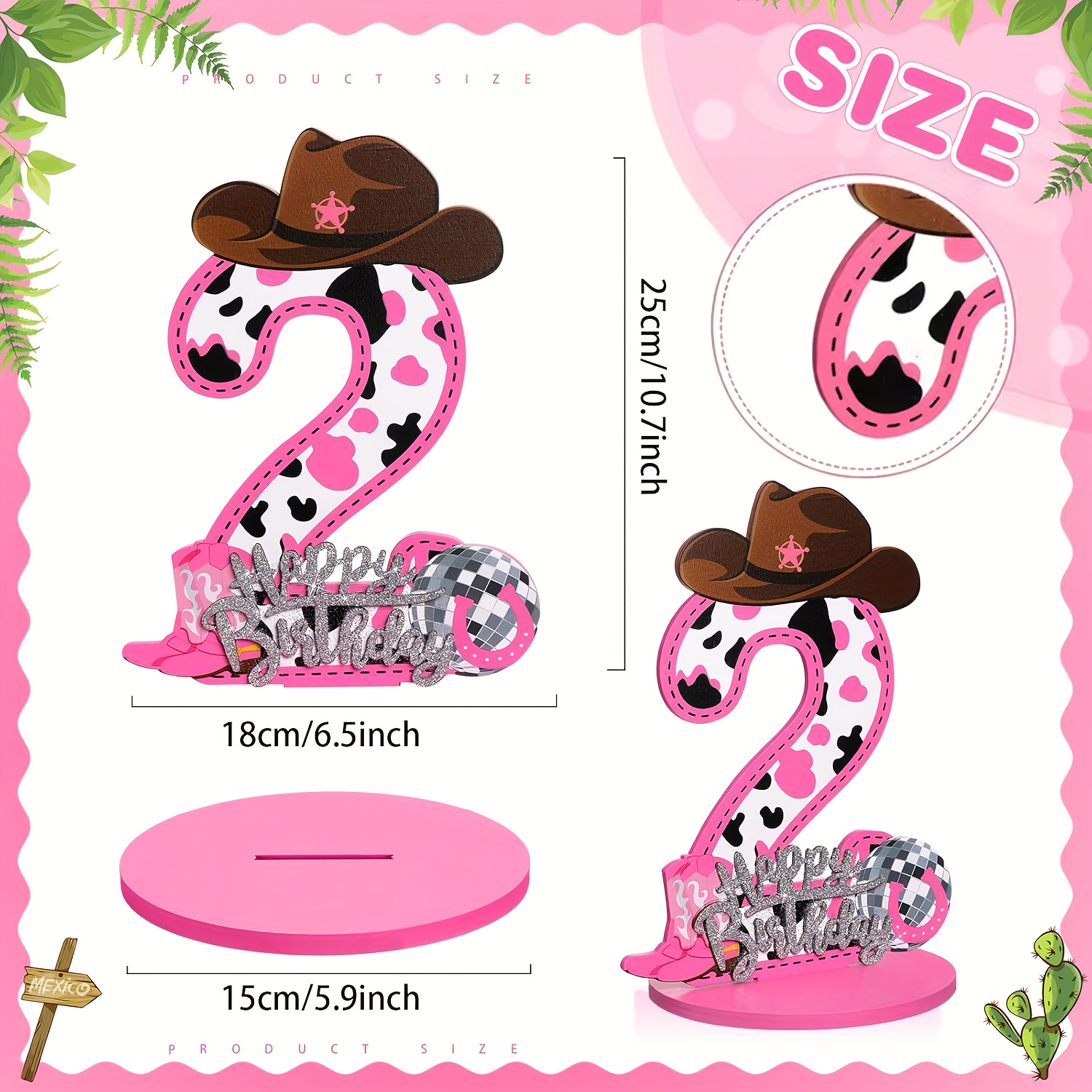 1Pcs Western Cowboy 1-3 Birthd - Woodworking Logos avis et prix