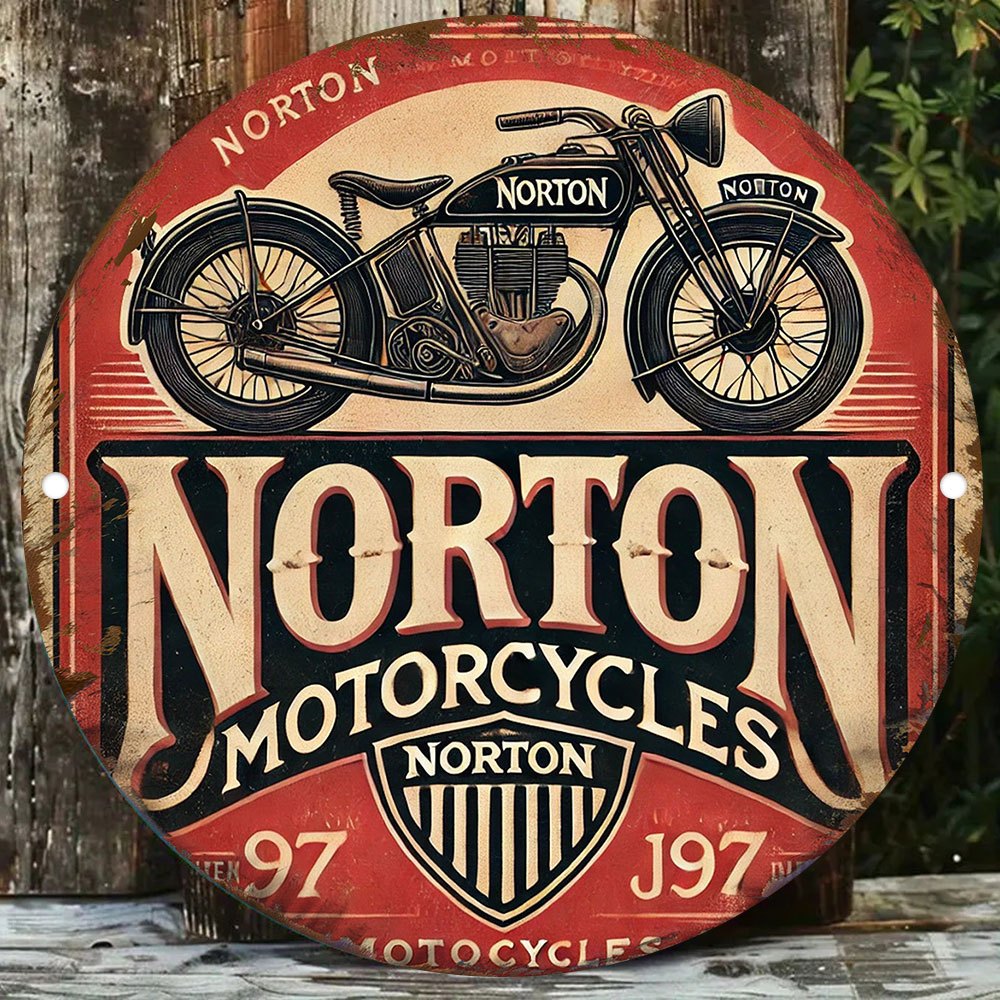 2D flat 1pc retro NORTON Motor - Woodworking Logos avis et prix