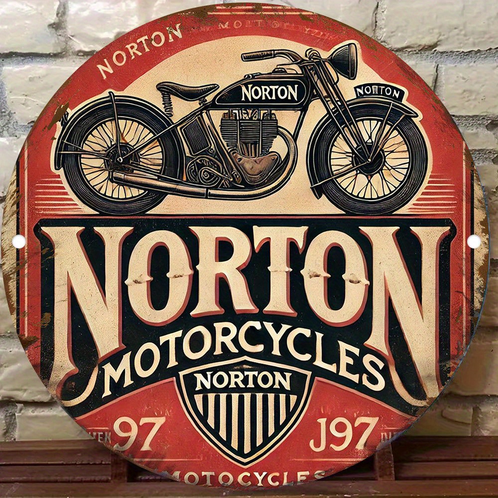 2D flat 1pc retro NORTON Motor - Woodworking Logos avis et prix