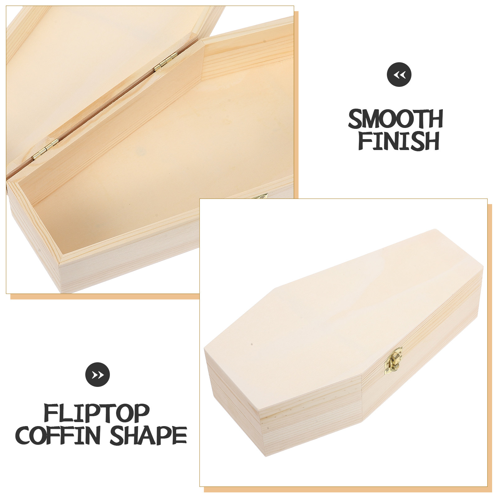 Spacious Wooden Coffin Box wit - Woodworking Ideas avis et prix