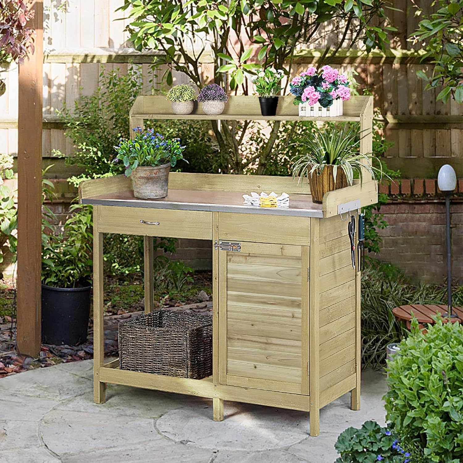Outdoor Potting Bench Table, G - Woodworking Bench avis et prix