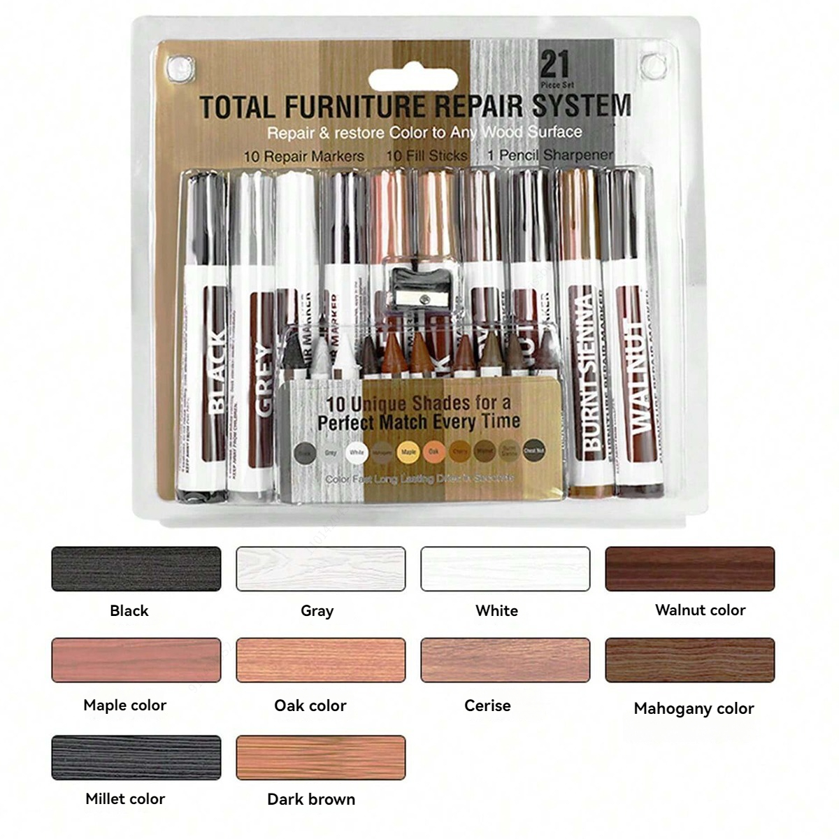 6-21Pcs Furniture Touch Up Kit - Woodworking Oil Finish avis et prix