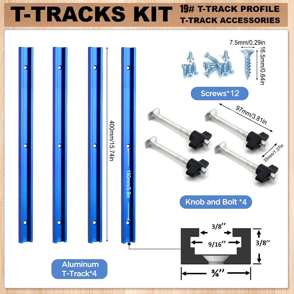 Woodworking 19# T-track Kit an - Woodworking Essentials avis et prix