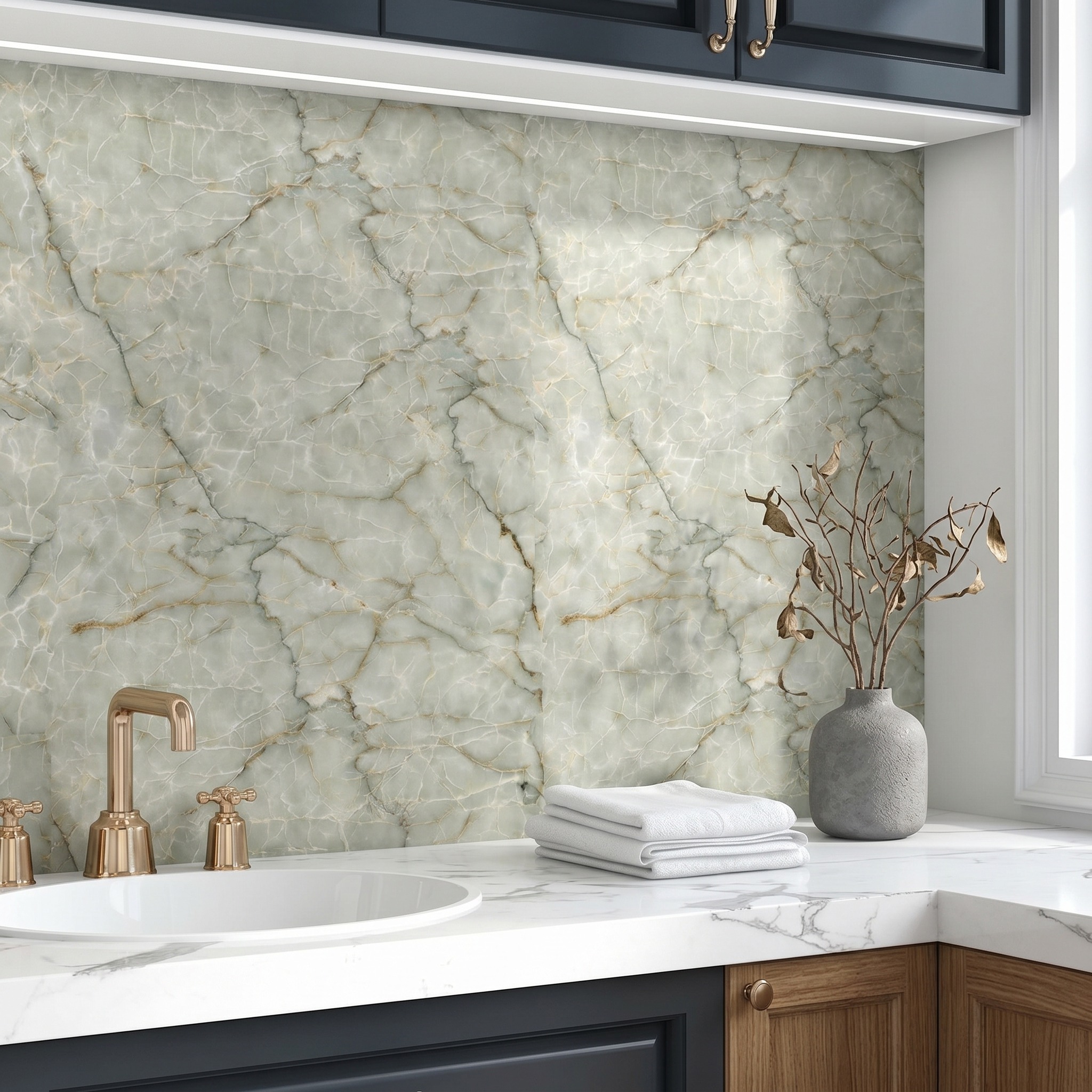 Marble Self Adhesive Wallpaper - Woodworking Oil Finish avis et prix