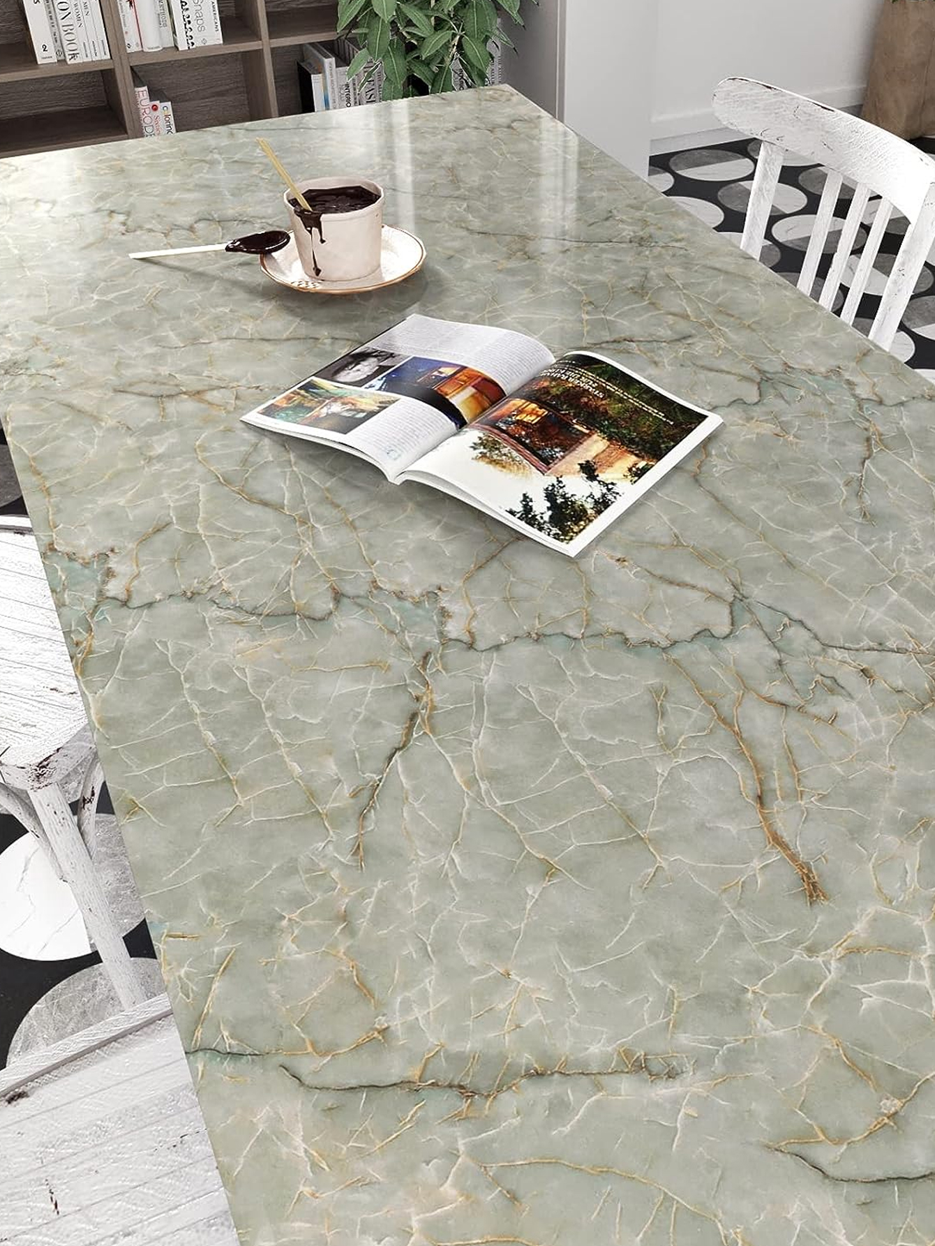 Marble Self Adhesive Wallpaper - Woodworking Oil Finish avis et prix