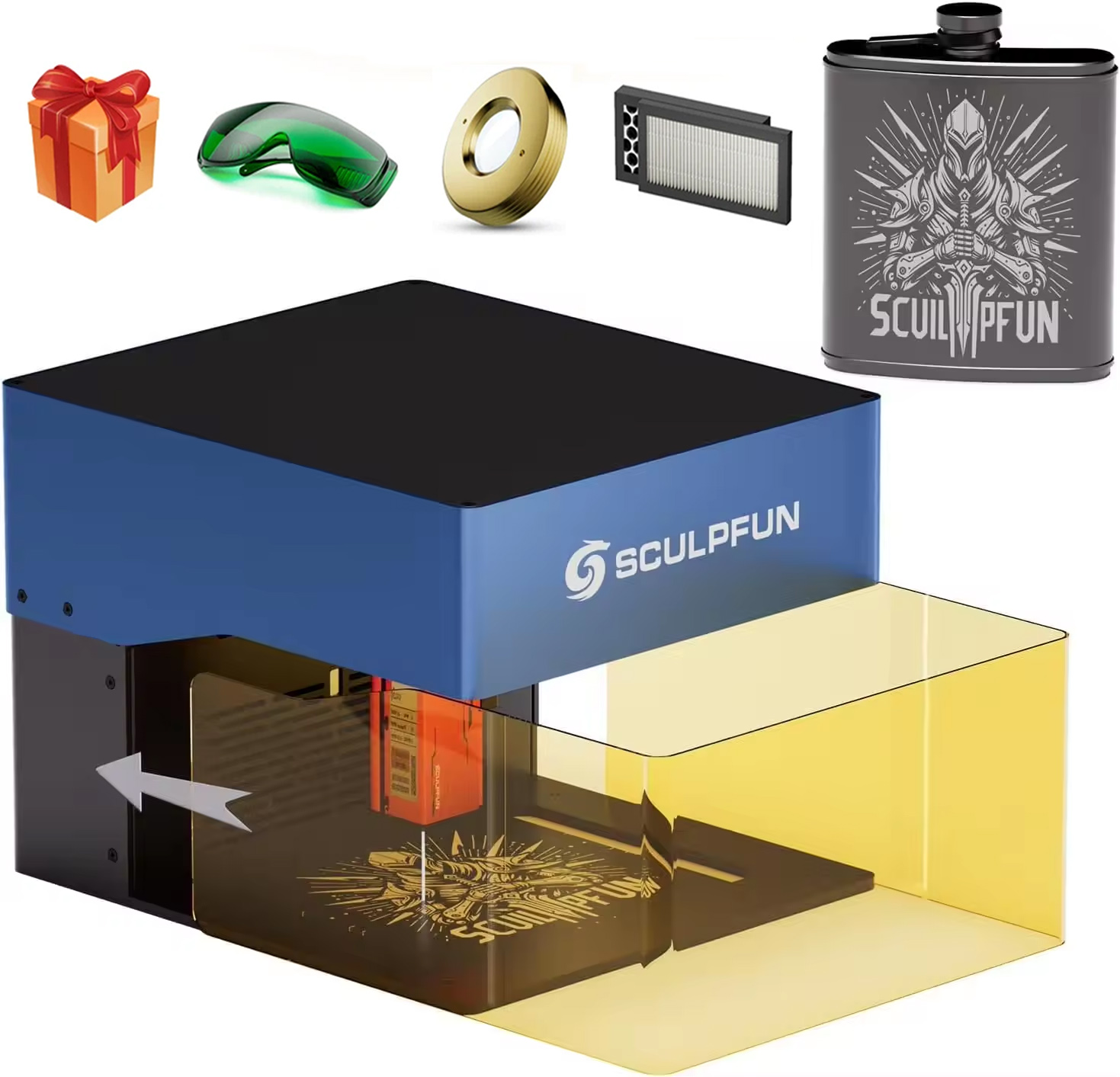 Sculpfun iCube Pro 10W Laser E - Woodworking Logos avis et prix