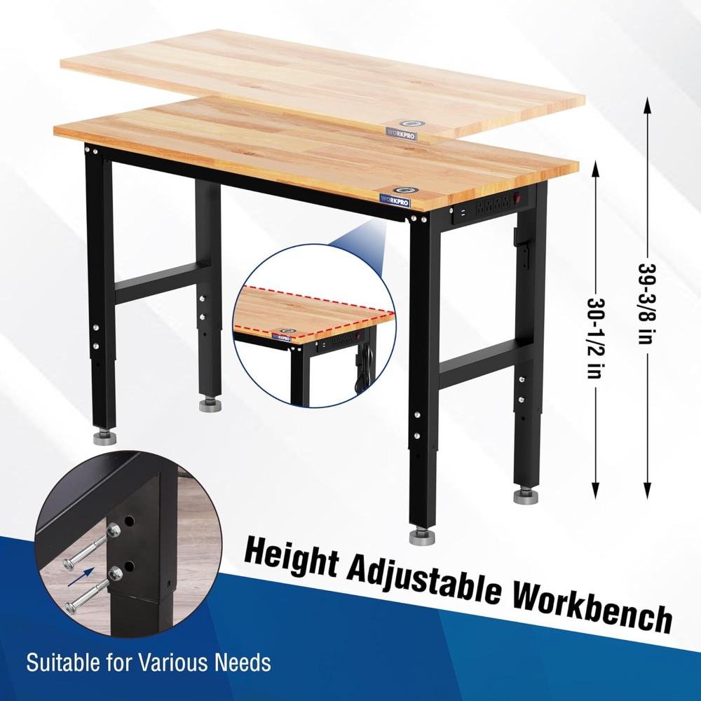 Garage Workbench, 48X22 Adjust - Woodworking Garage avis et prix