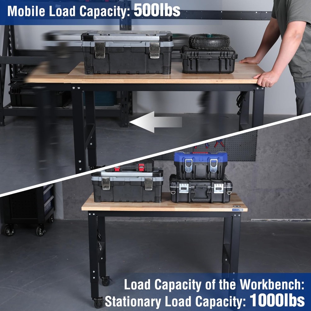 Garage Workbench, 48X22 Adjust - Woodworking Garage avis et prix