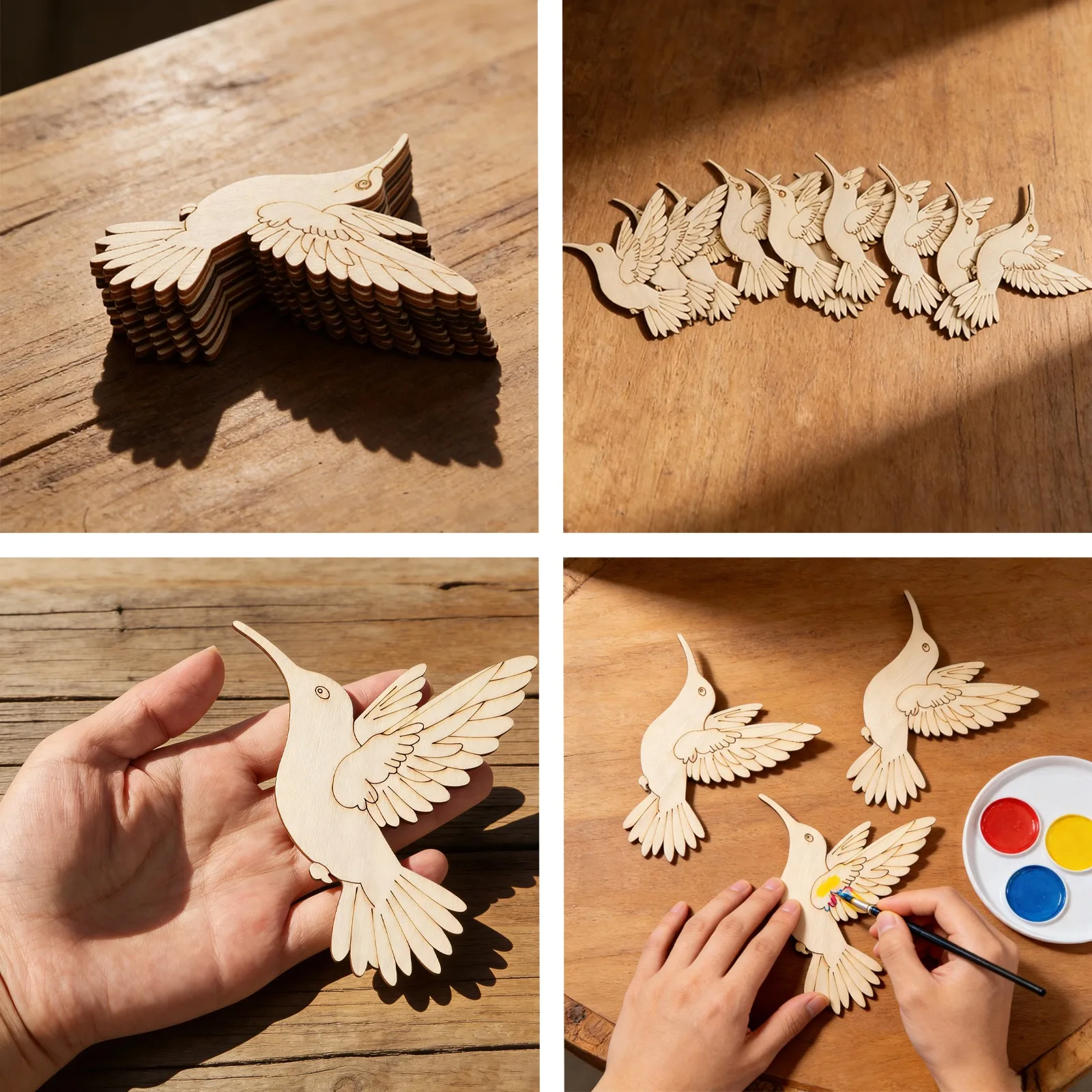 10pcs Unfinished Wood Animal B - Woodworking Art avis et prix