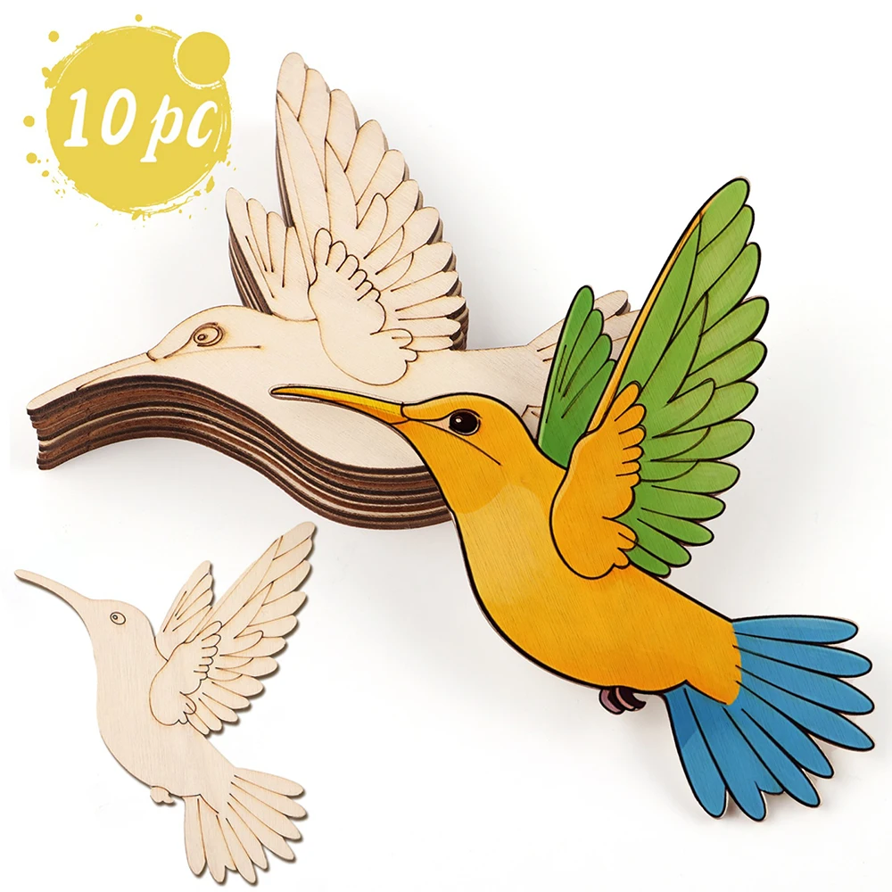 10pcs Unfinished Wood Animal B - Woodworking Art avis et prix