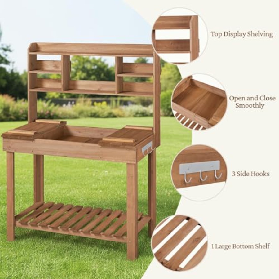 Potting Bench Table for Hortic - Woodworking Bench avis et prix
