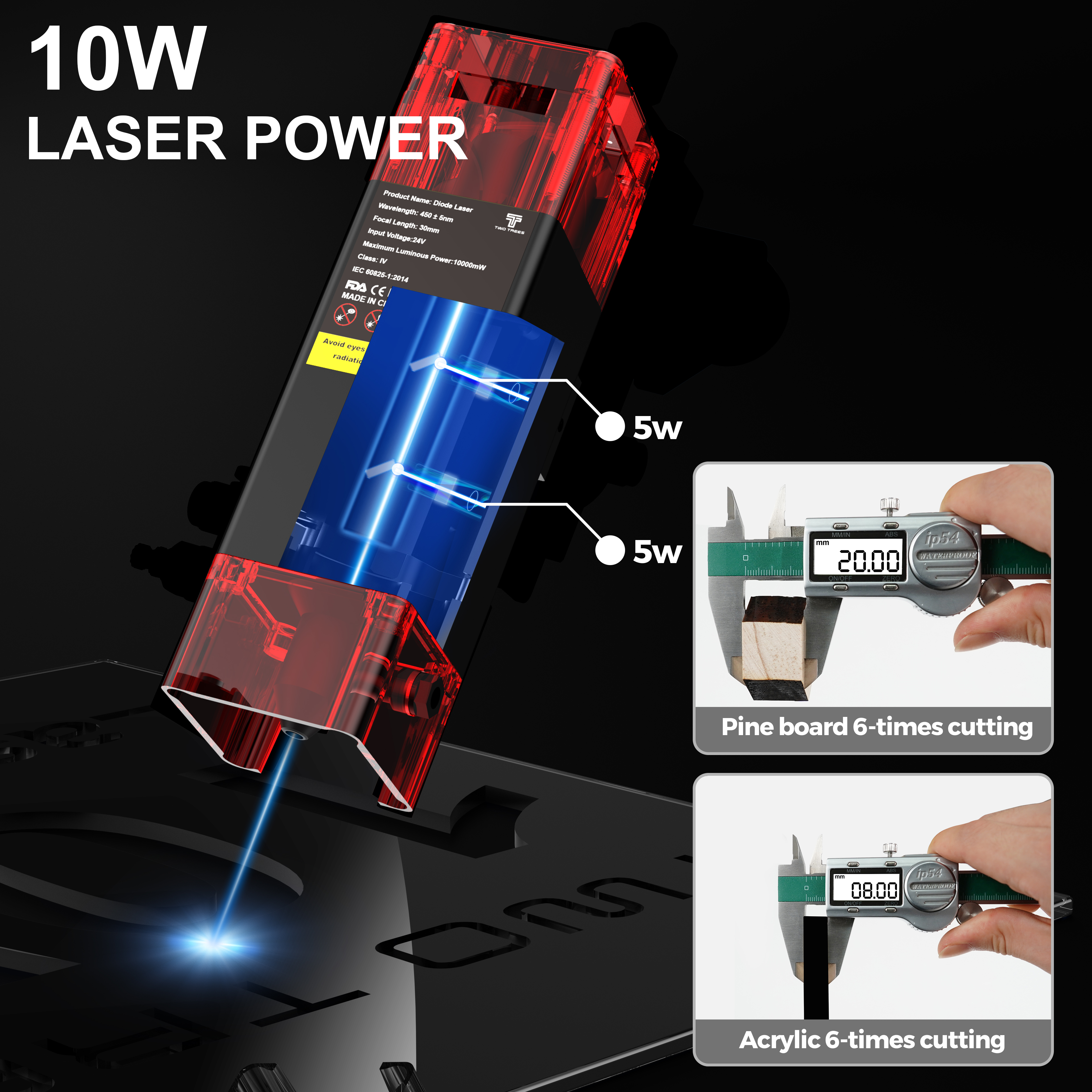 TWOTREES TTS-10 Pro Laser Engr - Woodworking Logos avis et prix