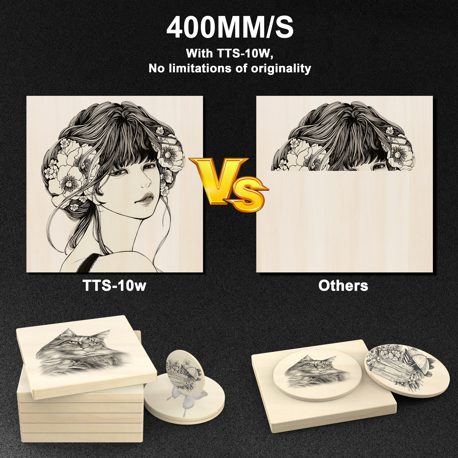 TWOTREES TTS-10 Pro Laser Engr - Woodworking Logos avis et prix