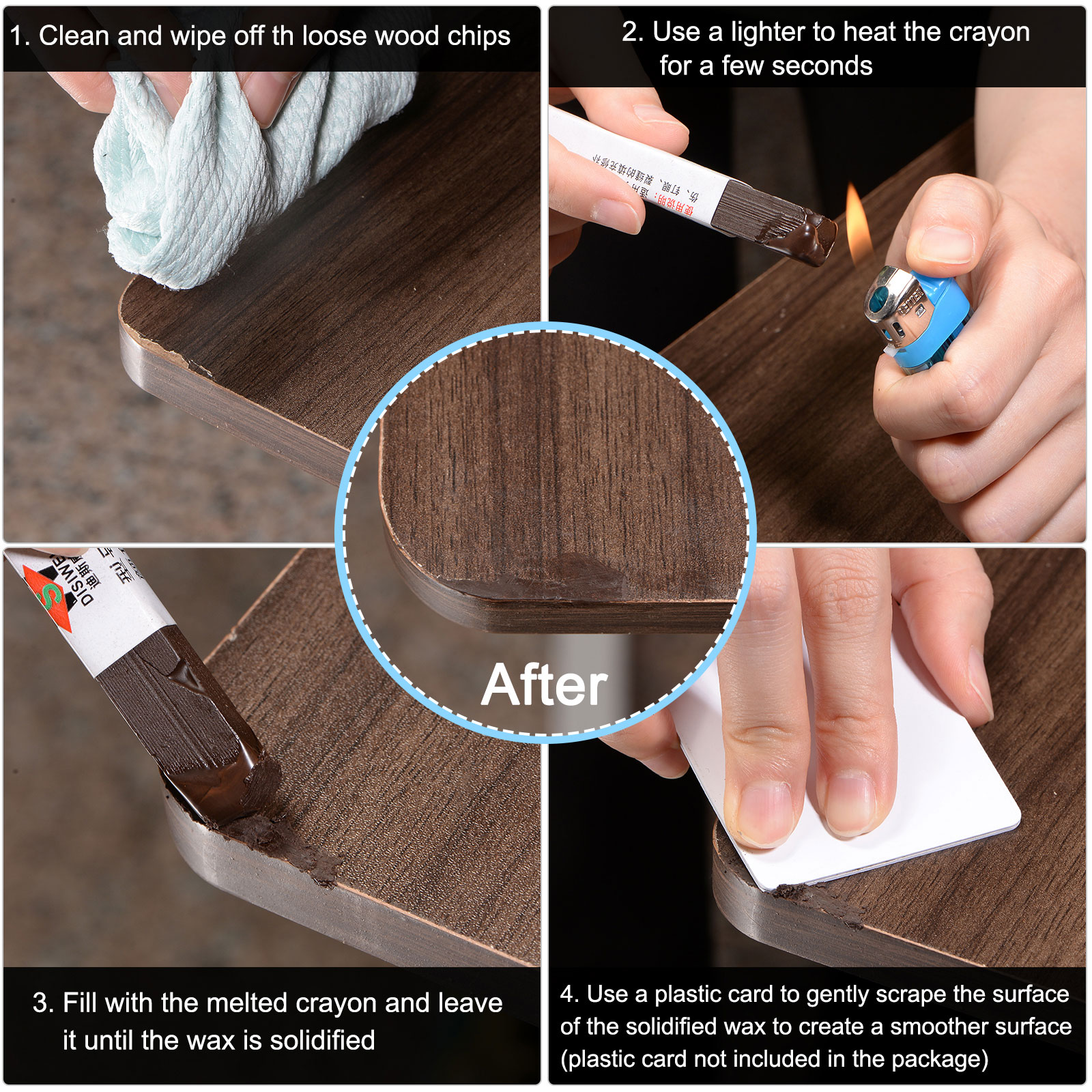 3Pcs Wax Filler Stick Furnitur - Woodworking Oil Finish avis et prix