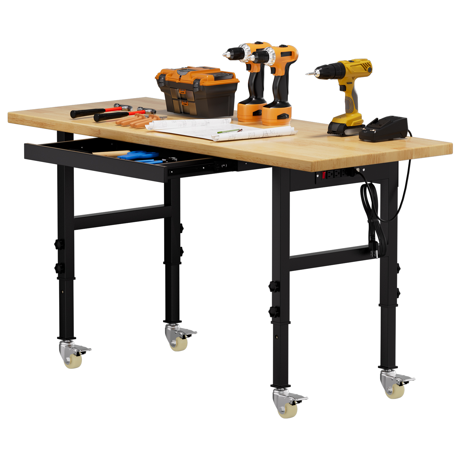 Adjustable Height Workbench He - Woodworking Garage avis et prix