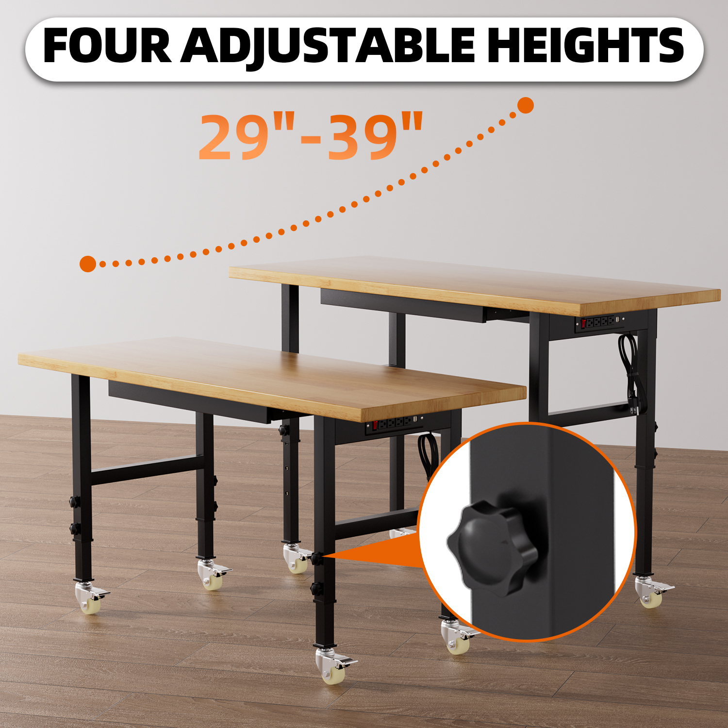 Adjustable Height Workbench He - Woodworking Garage avis et prix