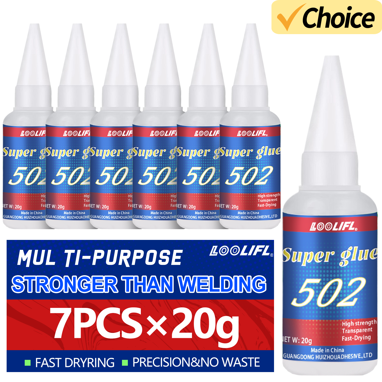 LOOLIFL 1-7pcs 502 Super Glue  - Woodworking Glue avis et prix