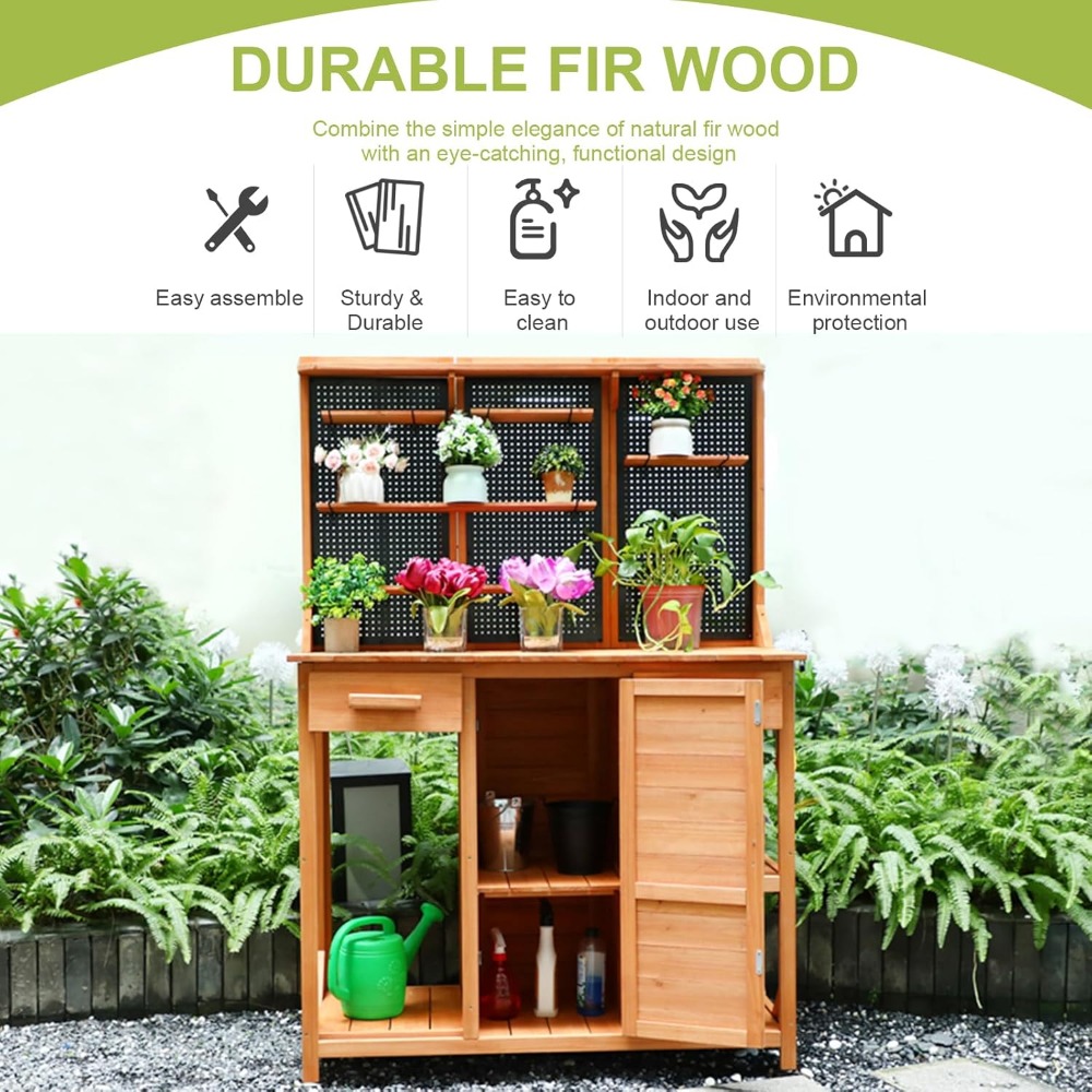 Outdoor Potting Bench,Wooden P - Woodworking Bench avis et prix