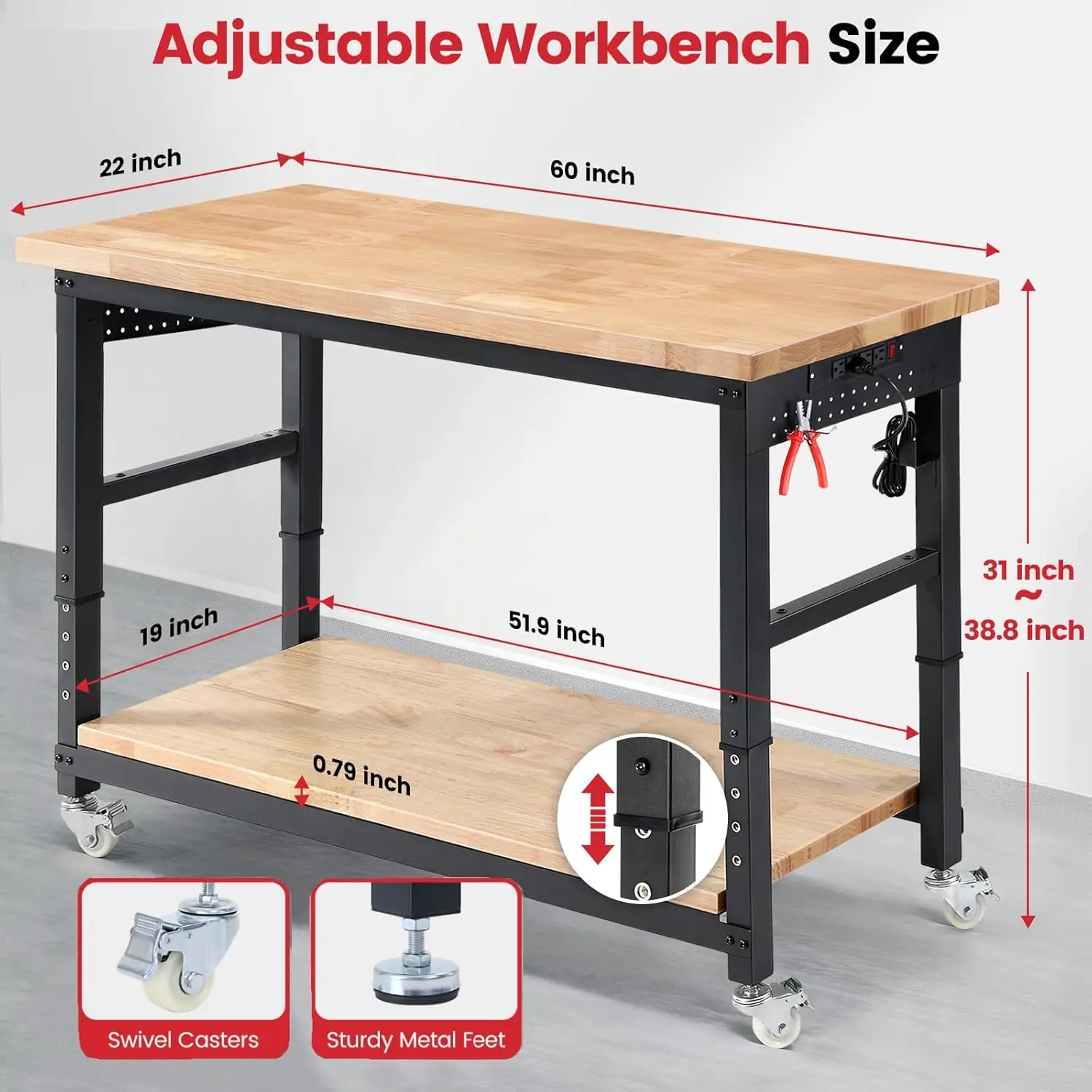 ENJOYWOOD Work Table for Garag - Woodworking Garage avis et prix