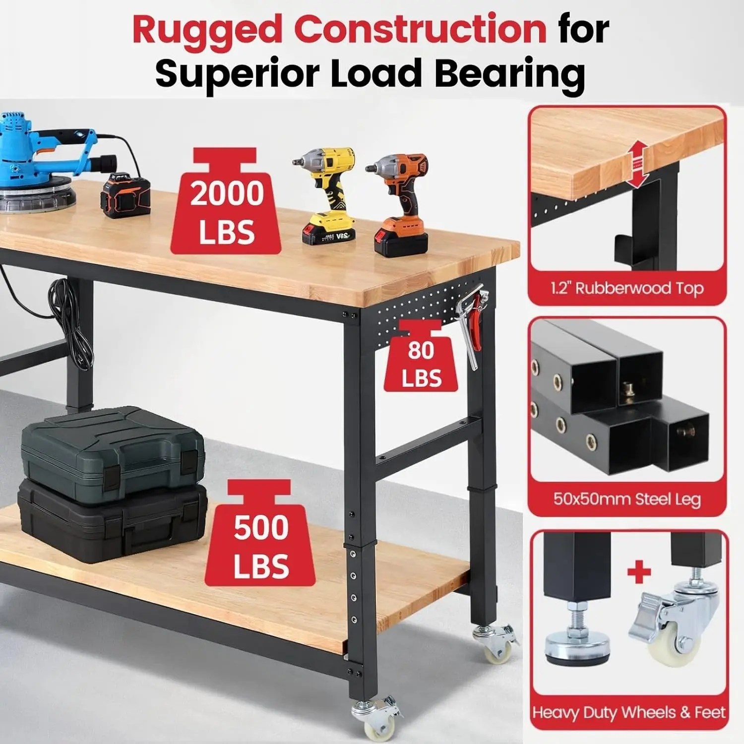 ENJOYWOOD Work Table for Garag - Woodworking Garage avis et prix