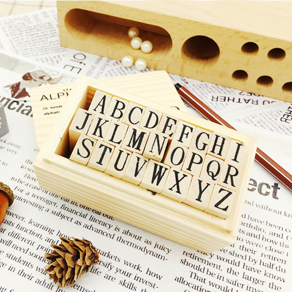 Wooden Alphabet & Number Stamp - Woodworking Logos avis et prix