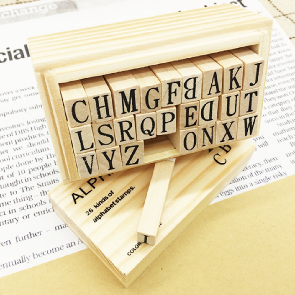 Wooden Alphabet & Number Stamp - Woodworking Logos avis et prix
