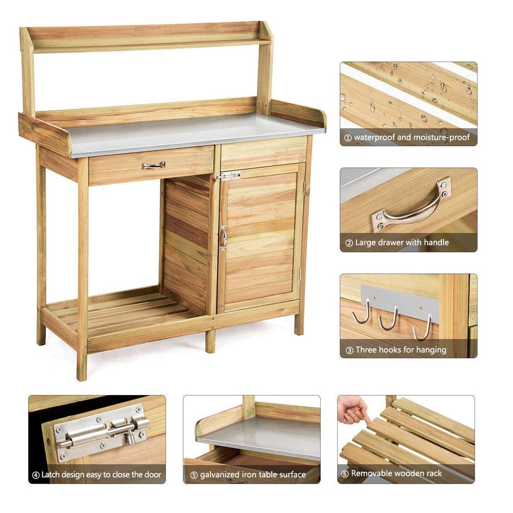Garden Wooden Work Station Pot - Woodworking Bench avis et prix